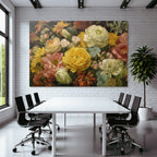 Trocken Retro Flowers Lebendige Florale Arrangement Mit Bunten