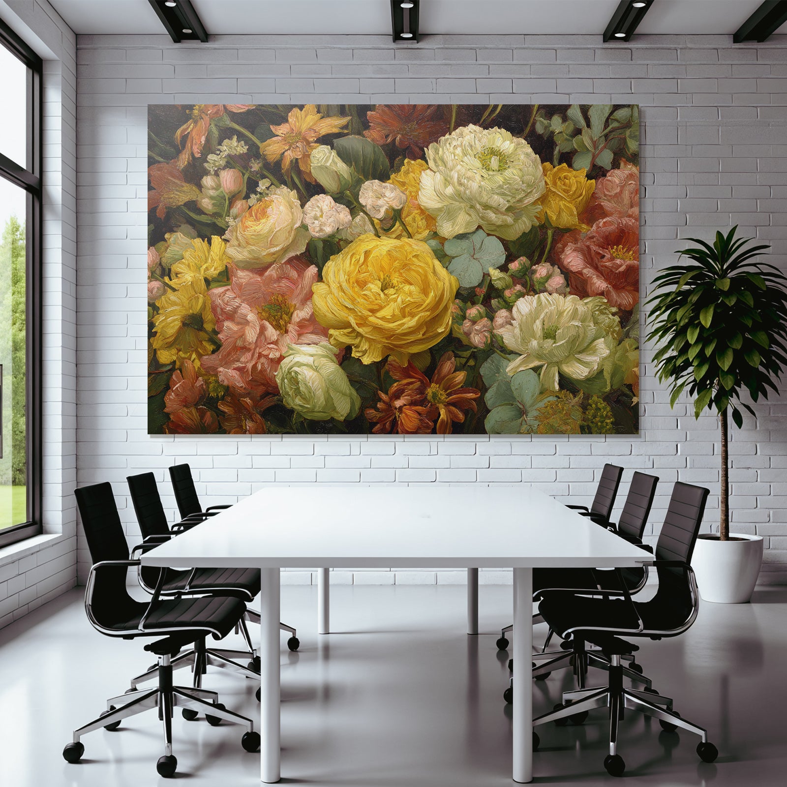 Trocken Retro Flowers Lebendige Florale Arrangement Mit Bunten