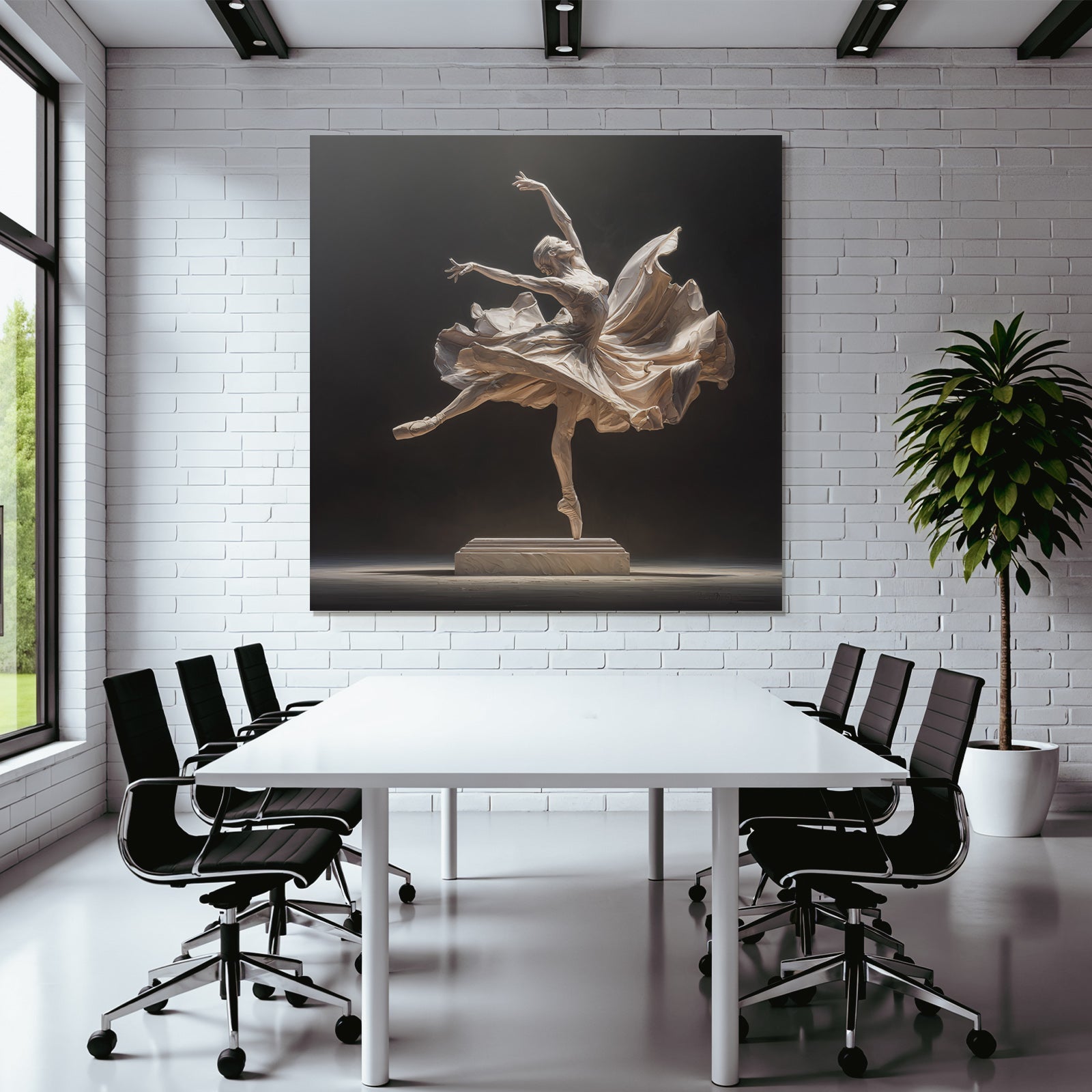 Balletttanzende Skulptur In Ausdrucksvollem Pose | Aktkunst und Sinnlichkeit | Menschen und Emotionen