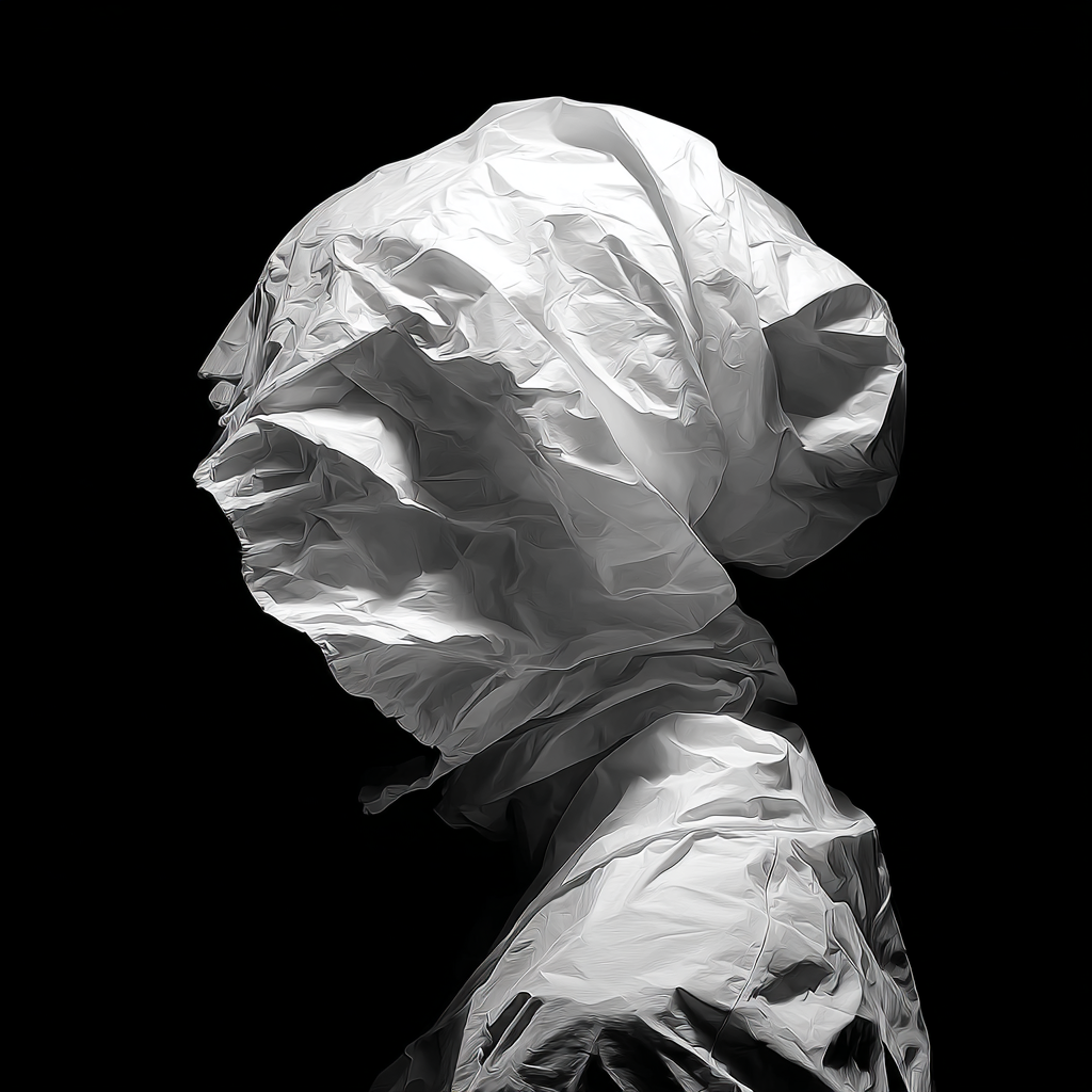 Gestalt In Weiss Auf Schwarzem Hintergrund | Aktkunst und Sinnlichkeit | Menschen und Emotionen