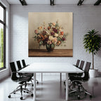 Trocken Retro Flowers Getrocknete Strauss In Holzvase Rustikal Elegant