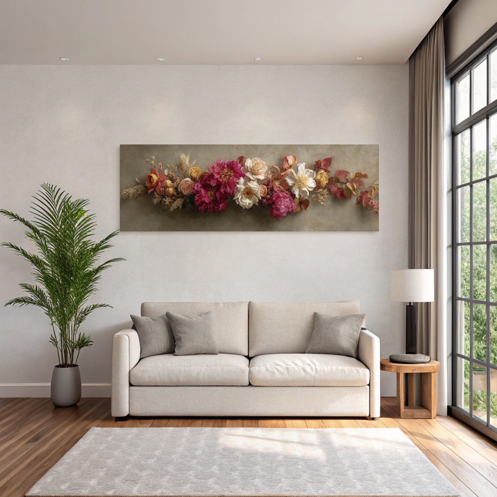 Trocken Retro Flowers Arrangement Vibrante Farben Kunstvolles Komposition