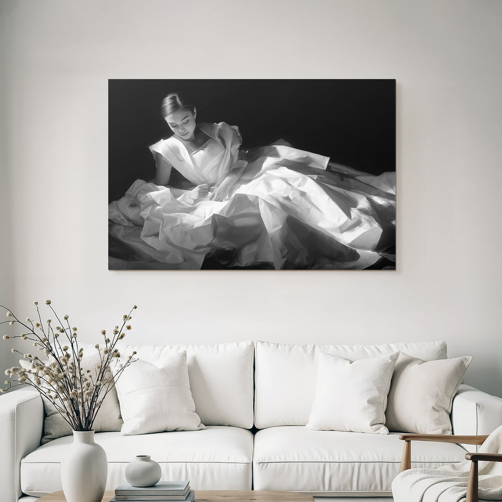 Person In Fliessendem Gewae Kleid Portrait Mode Kunst | Aktkunst und Sinnlichkeit | Menschen und Emotionen