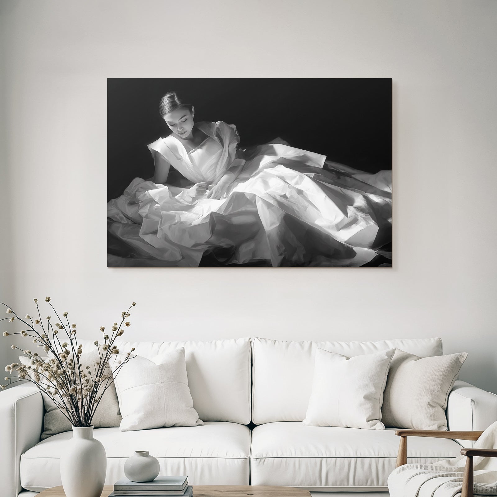 Person In Fliessendem Gewae Kleid Portrait Mode Kunst | Aktkunst und Sinnlichkeit | Menschen und Emotionen