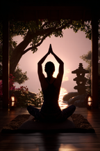 Yoga Meditation Yoga Meditiation Am Sonnenuntergang Mit Natur Elementen | Yoga und Meditation | Themen und Hobbys