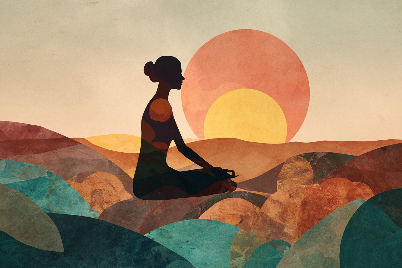 Yoga Meditation Meditierende Person In Einer Beruhigenden Umgebung | Yoga und Meditation | Themen und Hobbys