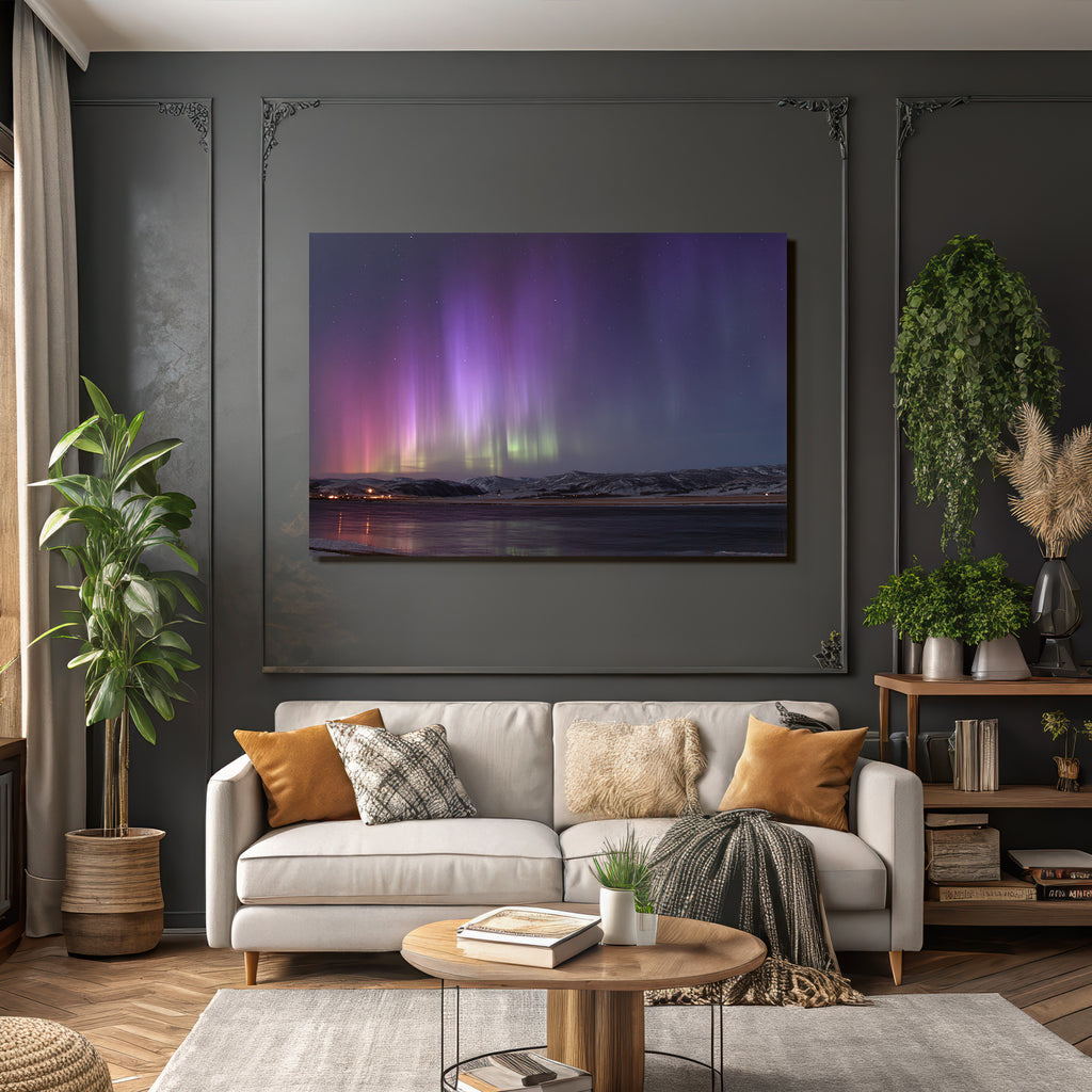 Polarlicht Aurora Borealis Northern Lights Beobachtung In Den Polären Regionen | Fjorde und Gletscher | Landschaften