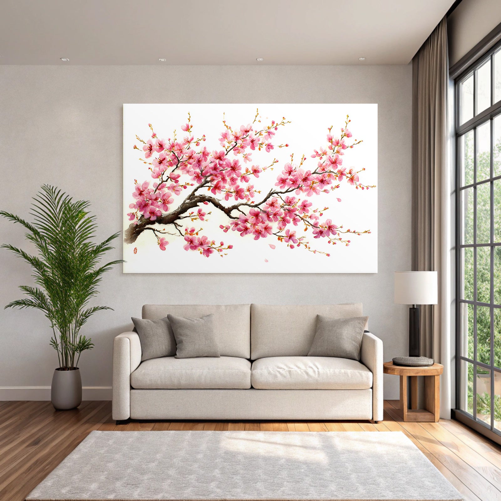 Zarte Kirschblüten Aquarell