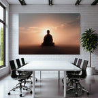 Yoga Meditation Meditierende Person Im Bodensatz Gegen Sonnenaufgang Sonnenuntergang | Yoga und Meditation | Themen und Hobbys