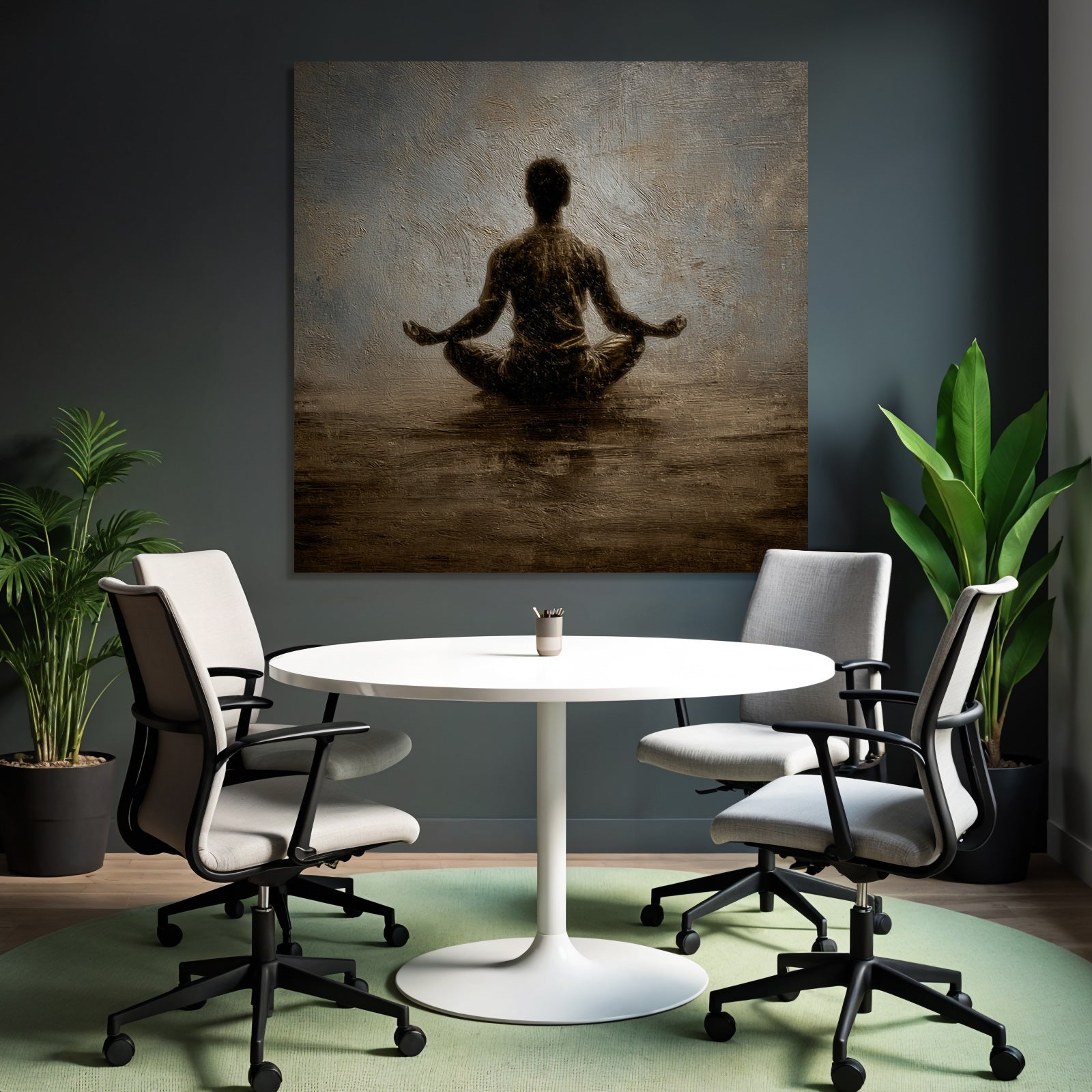 Yoga Meditation Meditierender Mensch In Ruhe Mit Kunstvollem Hintergrund | Yoga und Meditation | Themen und Hobbys