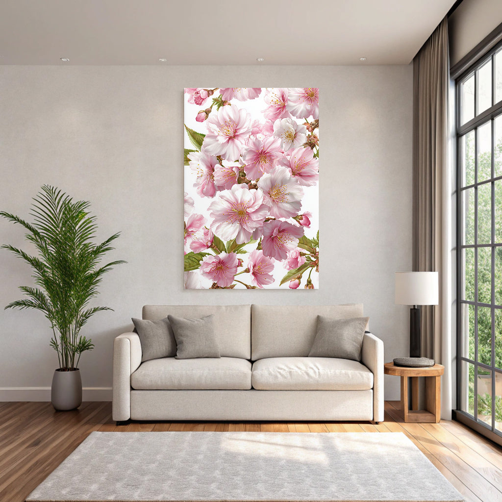 Zarte Rosa Blüten Zweige