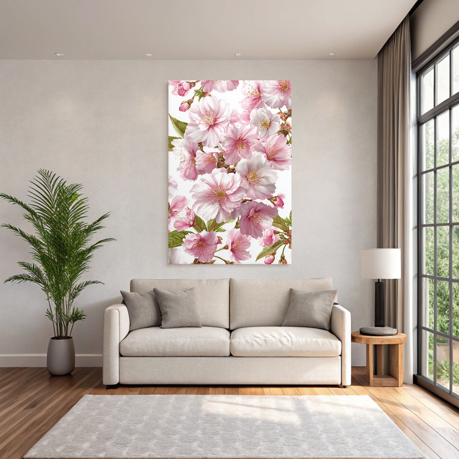 Zarte Rosa Blüten Zweige