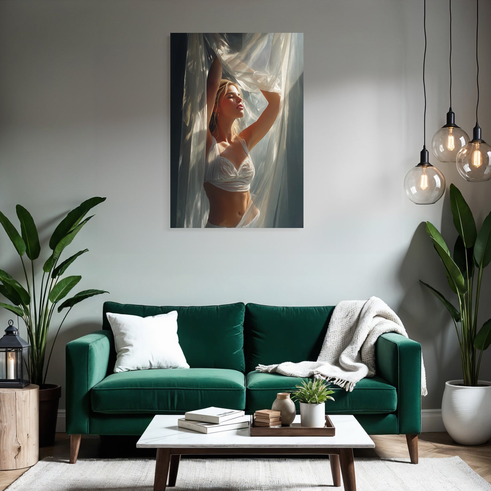 Elegante Und Graciöse Pose Dreamy Atmosphäre | Aktkunst und Sinnlichkeit | Menschen und Emotionen