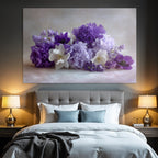 Orchideen Anemonen Pfingstrose Violette Und Weisse Anordnung