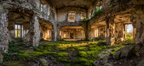 Abandoned Structure Mit Verfallenem Innenraum Und Wuchernden Vegetation | Lost Places | Architektur