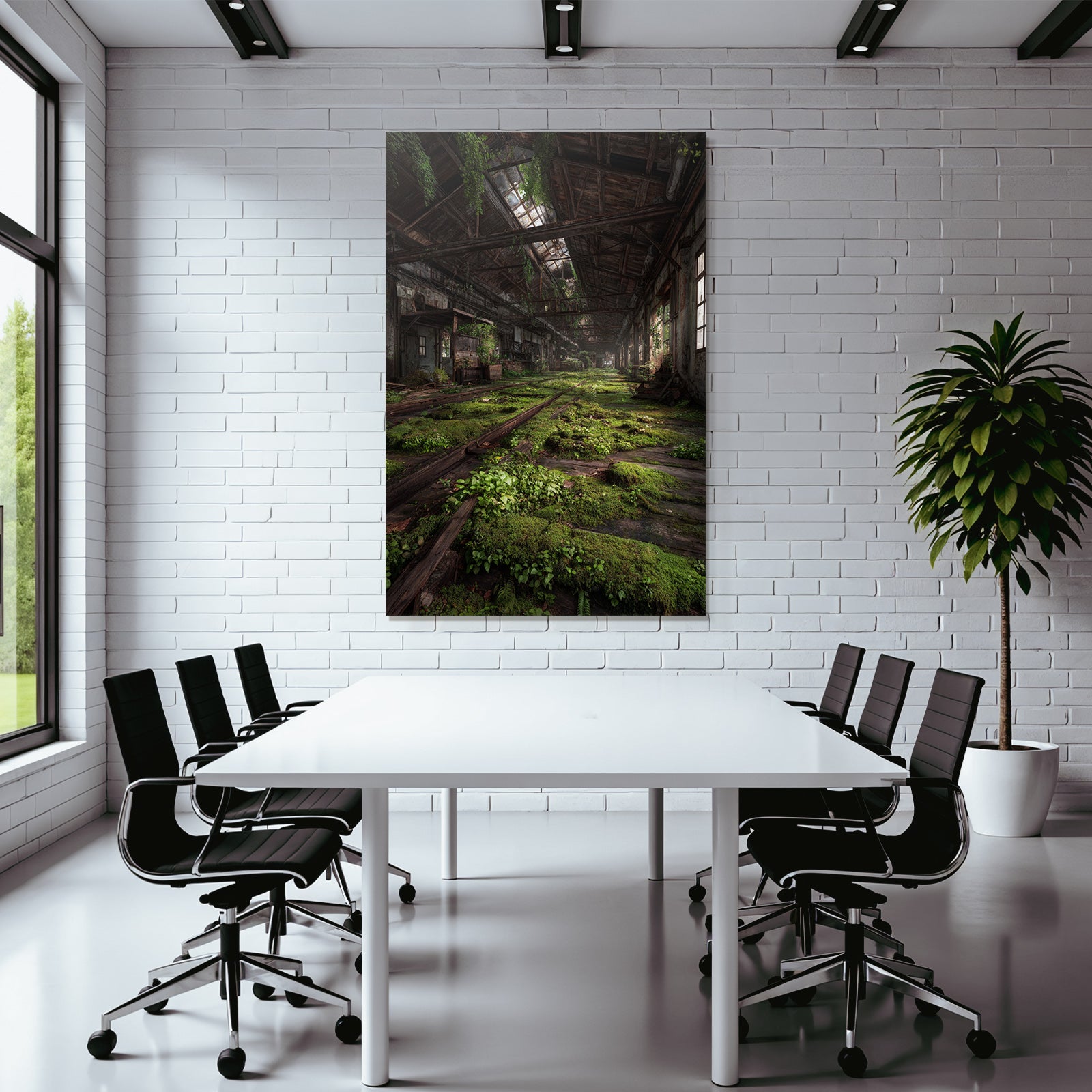 Verlassene Industrielle Raum Natur Erobert Menschen Made Orte | Lost Places | Architektur