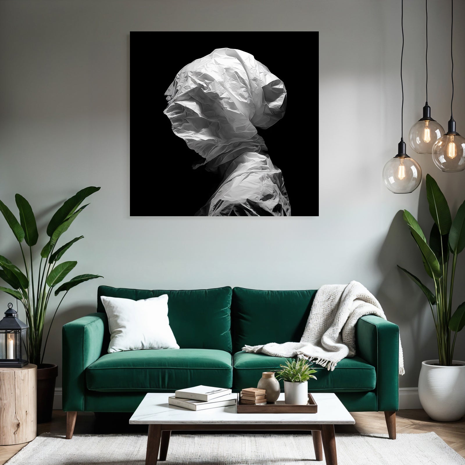 Gestalt In Weiss Auf Schwarzem Hintergrund | Aktkunst und Sinnlichkeit | Menschen und Emotionen
