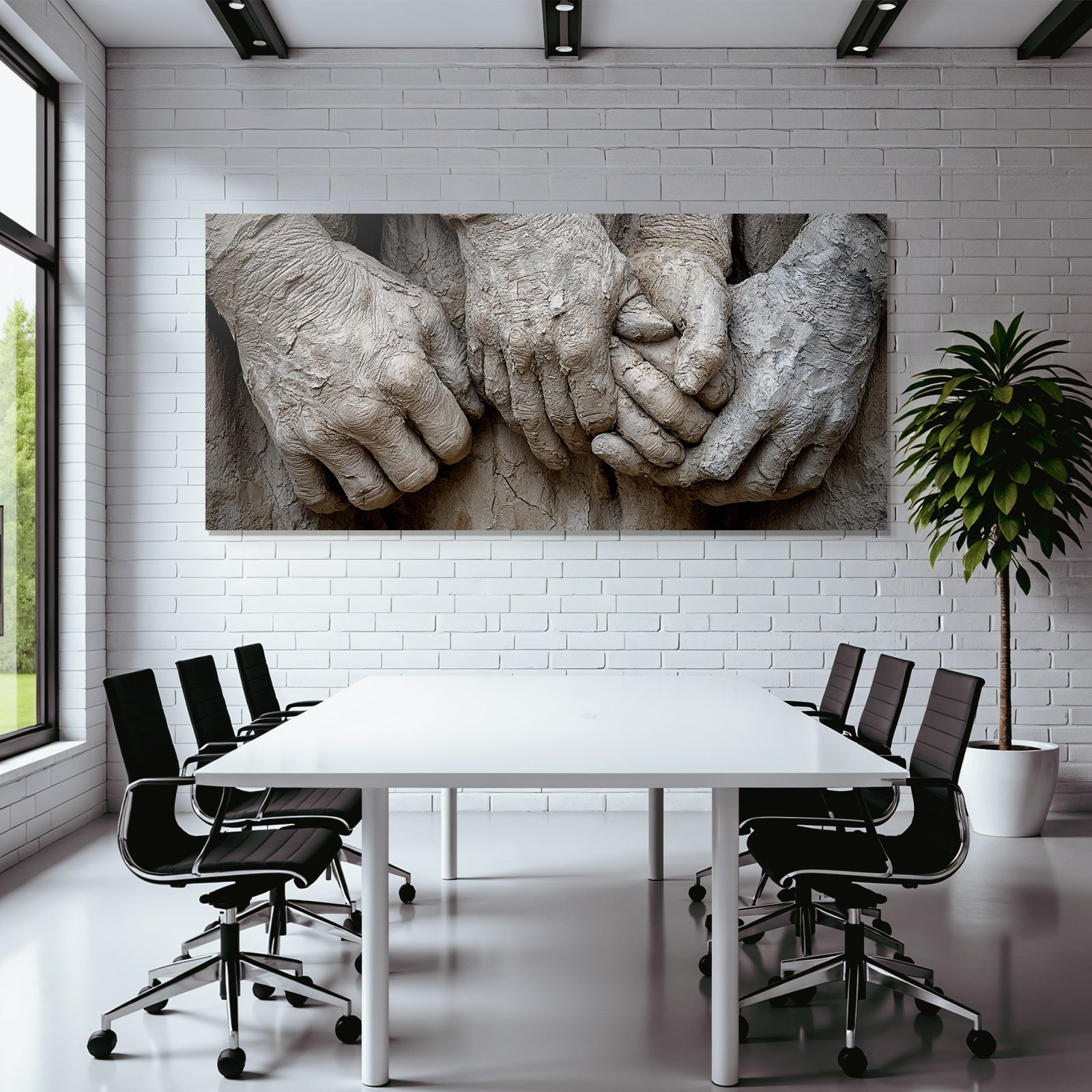 Porträts Hände Die Sich Halten Skulptur Detail Textur Erde Emo Themen | Haende und Gestik | Menschen und Emotionen