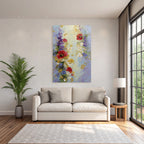 Impressionistisches Florales Gemälde Mit Mohn Und Gänseblümchen