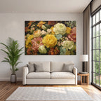 Trocken Retro Flowers Lebendige Florale Arrangement Mit Bunten