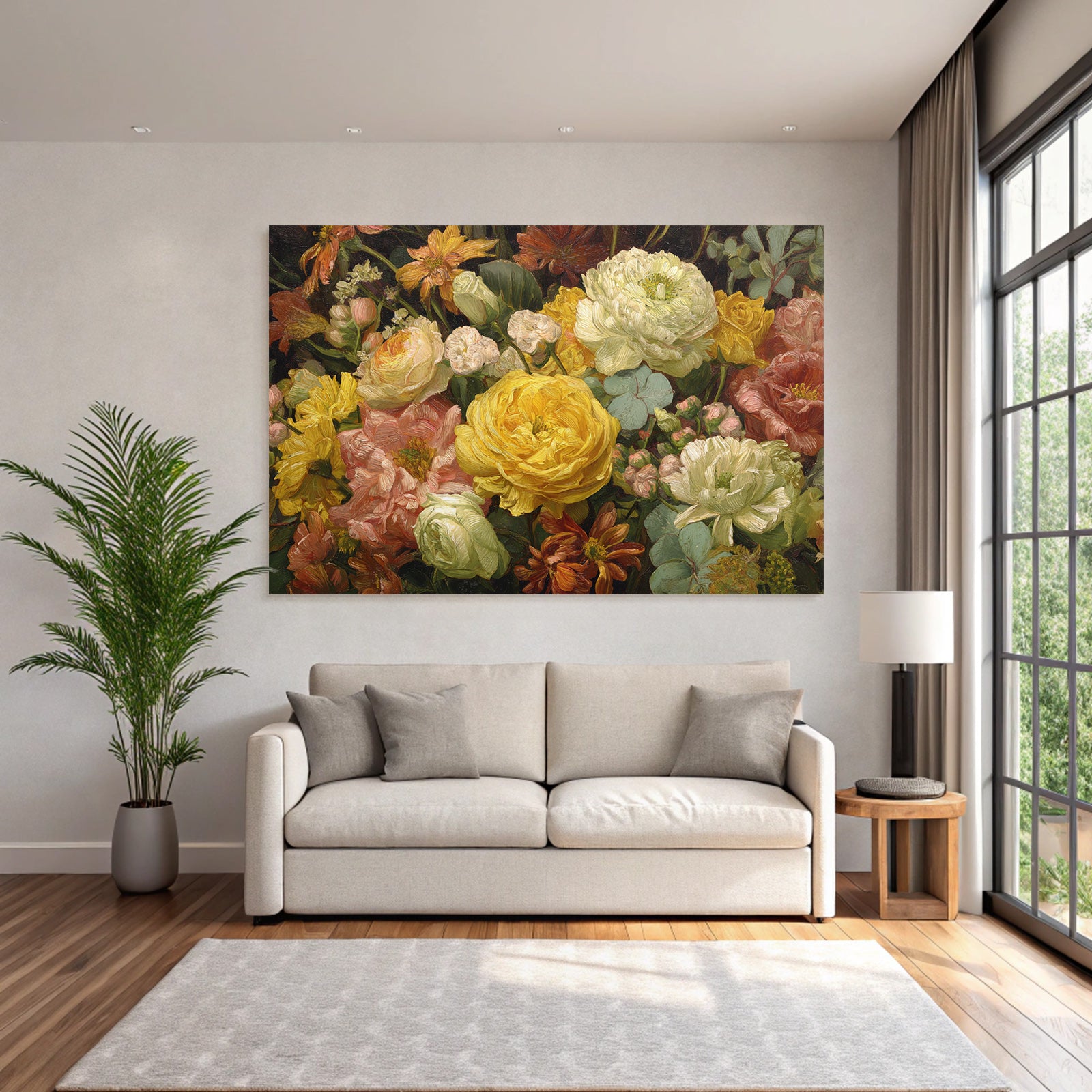 Trocken Retro Flowers Lebendige Florale Arrangement Mit Bunten