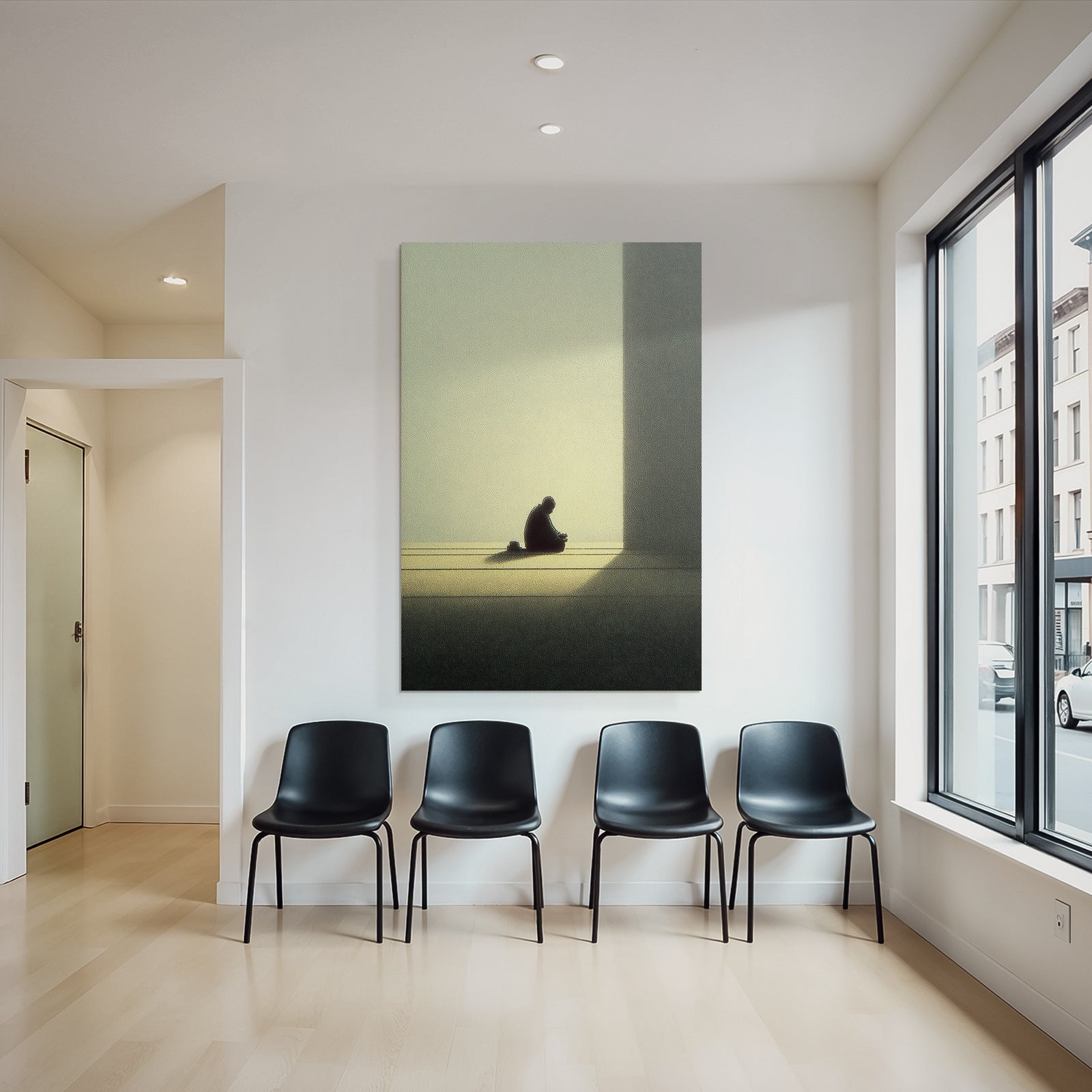 Yoga Meditation Einsame Figuren Introspektion Minimalismus | Yoga und Meditation | Themen und Hobbys