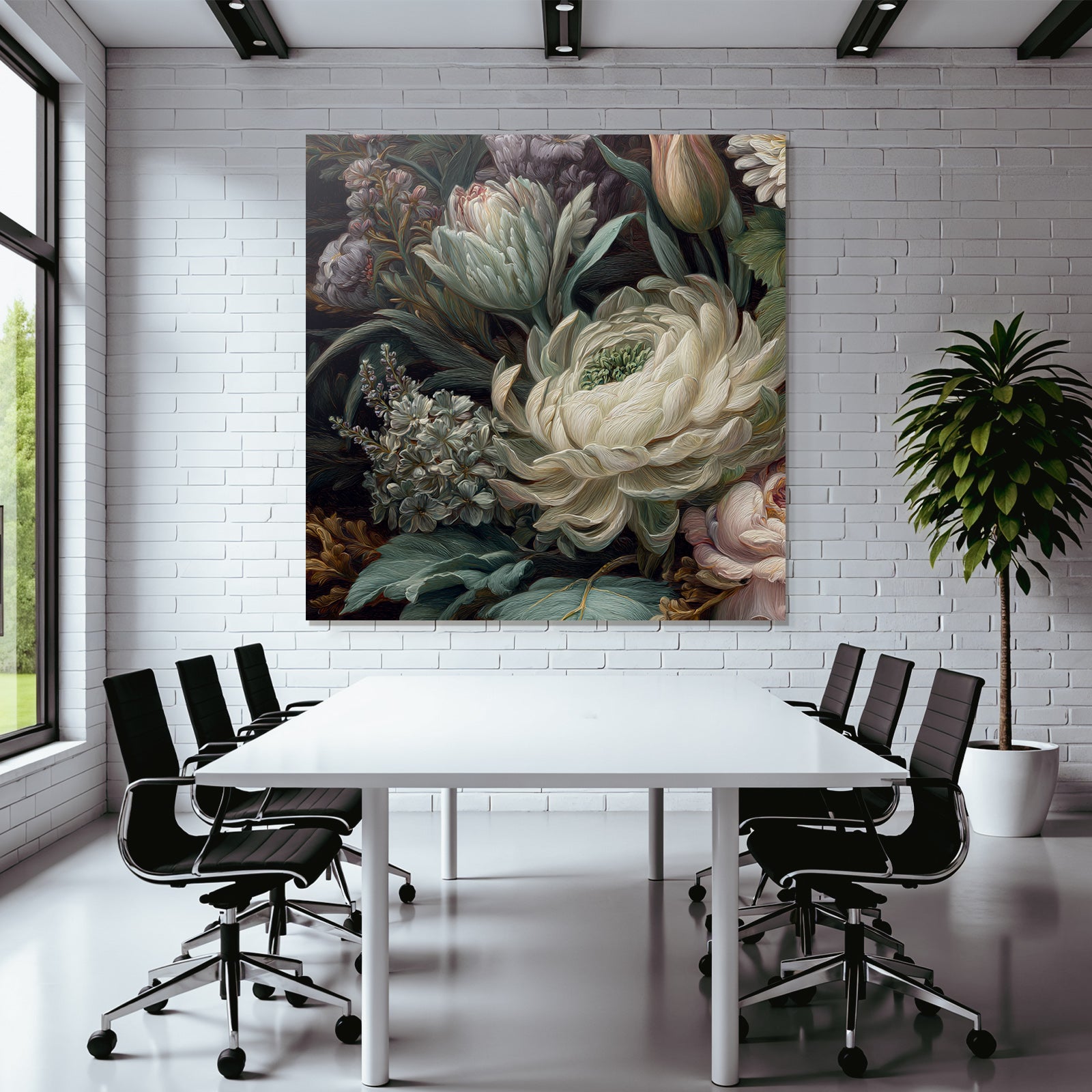 Florales Kunstwerk Mit Vielfarbigen Und Detaillierten Mustern