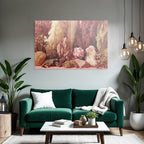 Trocken Retro Flowers Ästhetische Arrangement Getrocknete Blüten Naturmaterialien Folien Und Steine
