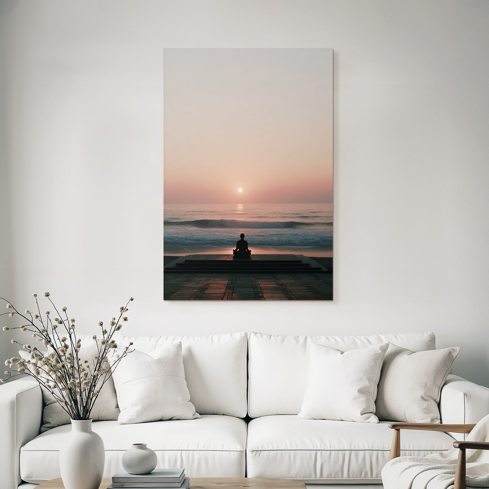 Yoga Meditation Meditierende Person Am Strand Bei Sonnenuntergang | Yoga und Meditation | Themen und Hobbys