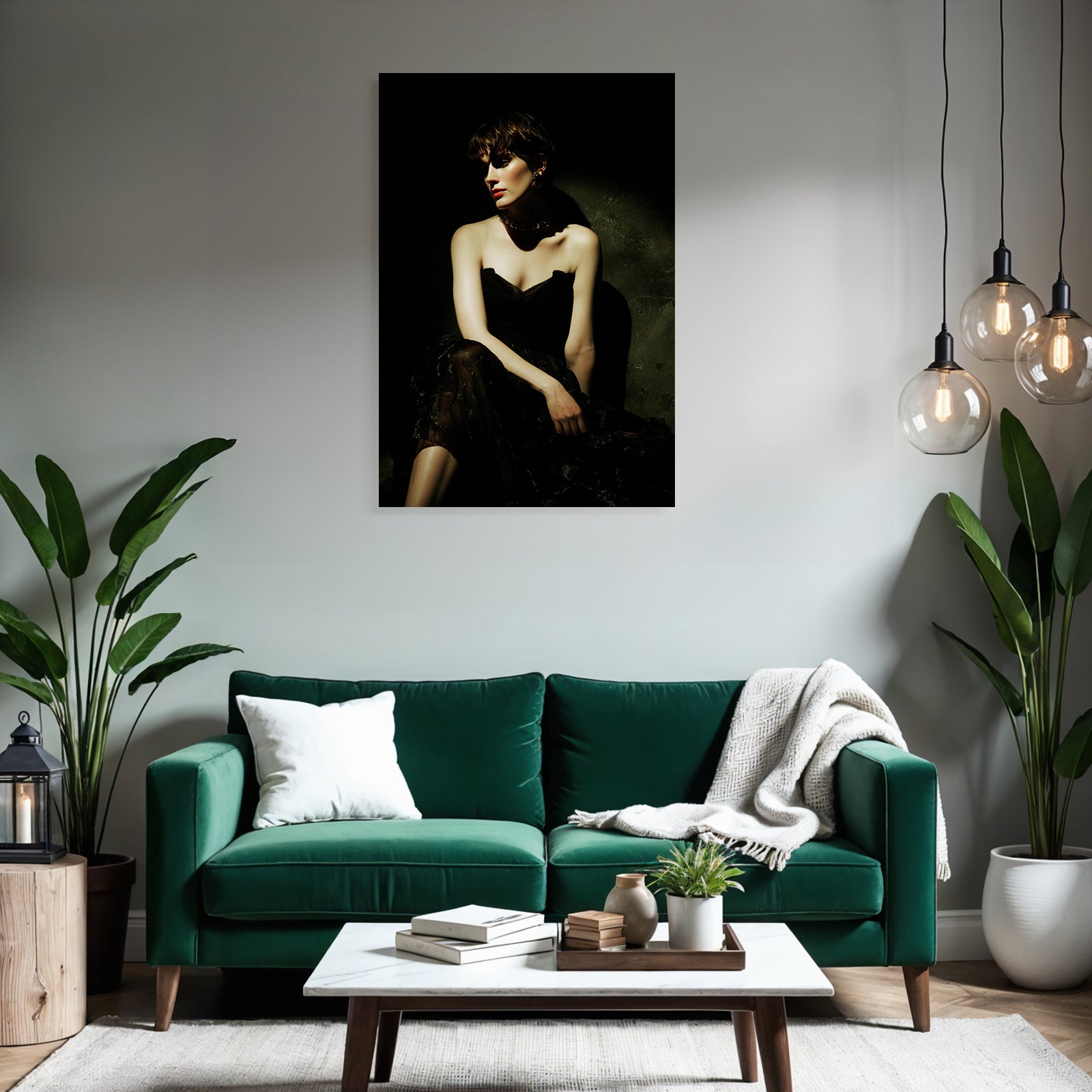 Elegantes Sw Portait In Dunkler Umgebung | Aktkunst und Sinnlichkeit | Menschen und Emotionen