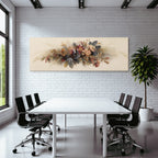 Trocken Retro Flowers Blumige Aquarellillustration Mit Weichen Farben Dekorative Elemente