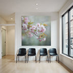 Kirschblütenzweig Mit Zarten Rosa Blüten Und Knospen