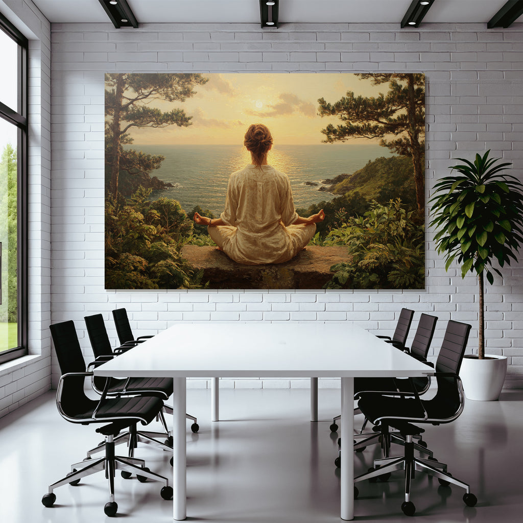 Yoga Meditation Friedliche Landschaft Meditation Am Meer Im Sonnenuntergang | Yoga und Meditation | Themen und Hobbys
