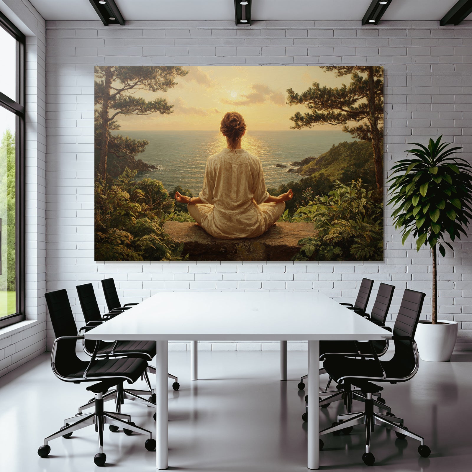 Yoga Meditation Friedliche Landschaft Meditation Am Meer Im Sonnenuntergang | Yoga und Meditation | Themen und Hobbys