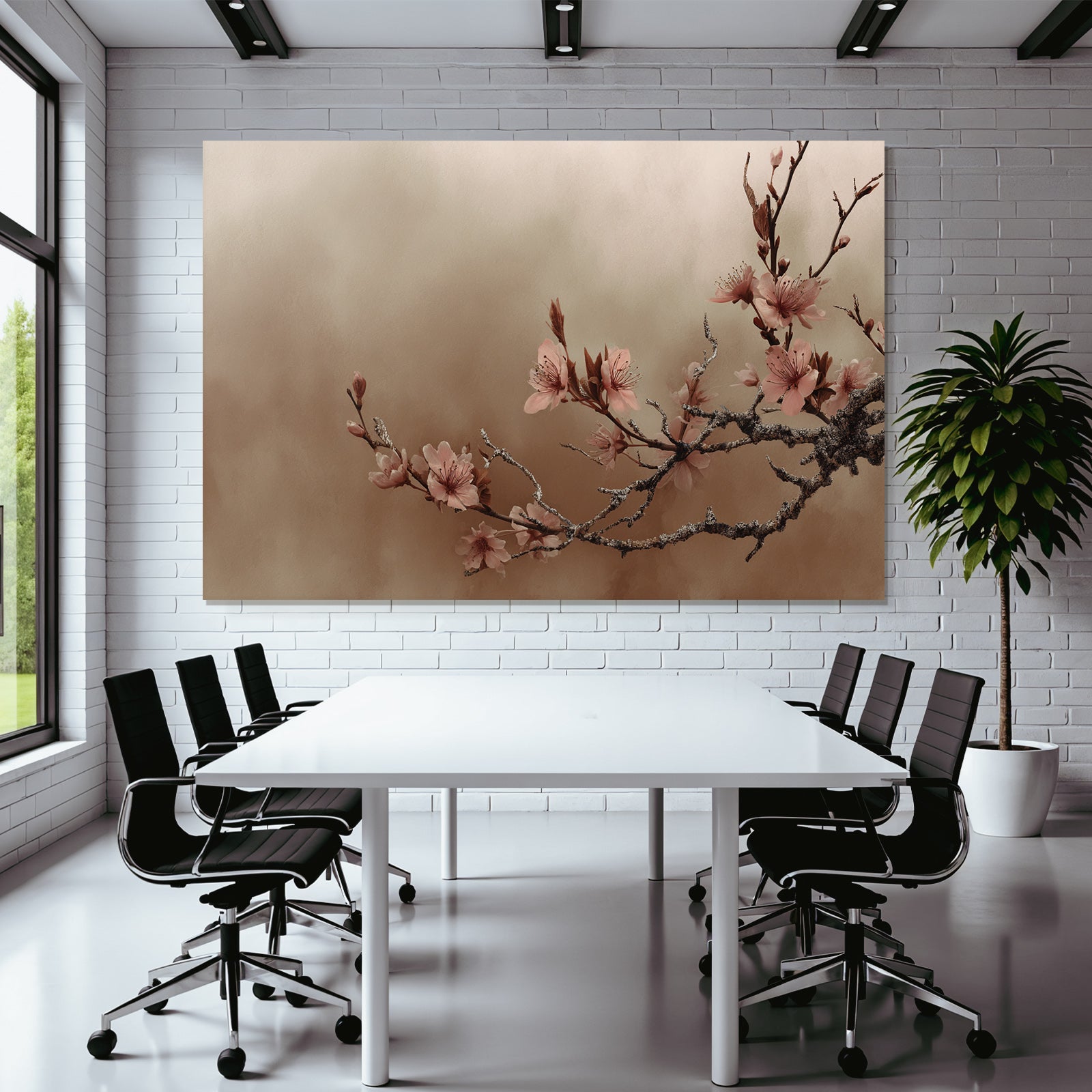 Zarter Frühlingszweig Mit Rosa Blüten