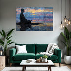 Yoga Meditation Sitzende Figur In Meditation Auf Reflektierendem Wasser Mit Vibrantem Himmel | Yoga und Meditation | Themen und Hobbys