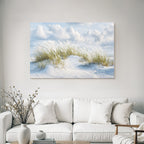 Sandstrand Mit Gras Und Wolken | Duenen und Heide | Landschaften