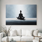 Yoga Meditation Meditierende Person Im Silhoütten Stil Ruhe Und Geistige Frieden | Yoga und Meditation | Themen und Hobbys