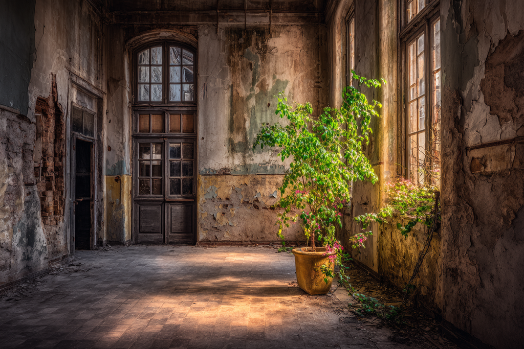 Verlassene Raeume Pflanze Contrast Von Schönheit Und Vernachlässigung | Lost Places | Architektur