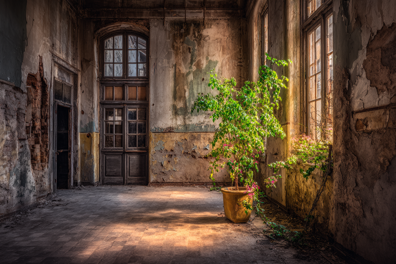 Verlassene Raeume Pflanze Contrast Von Schönheit Und Vernachlässigung | Lost Places | Architektur