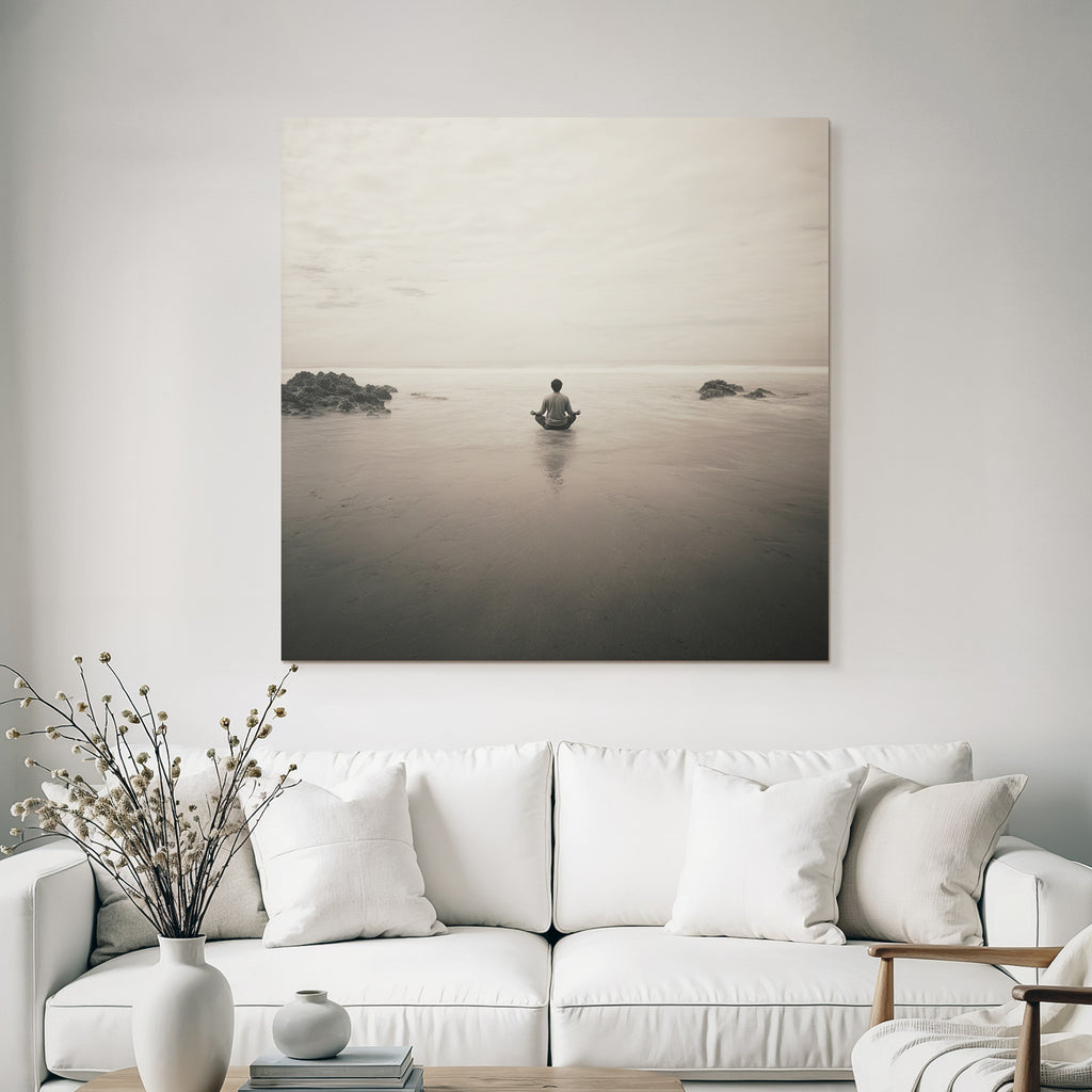 Yoga Meditation Einsame Figuren Am Strand Meditation Reflexion Beruhigende Stimmung | Yoga und Meditation | Themen und Hobbys