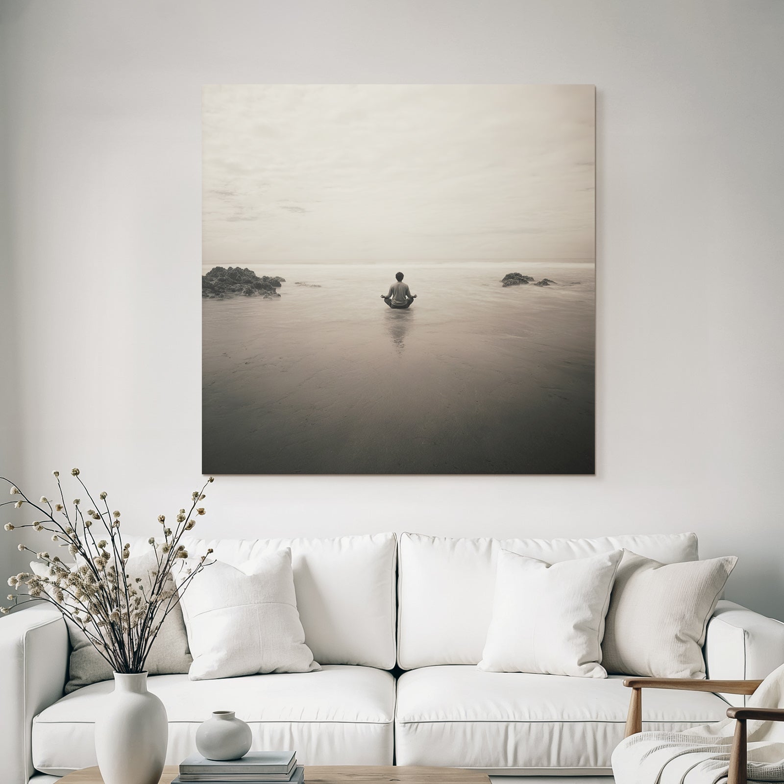 Yoga Meditation Einsame Figuren Am Strand Meditation Reflexion Beruhigende Stimmung | Yoga und Meditation | Themen und Hobbys