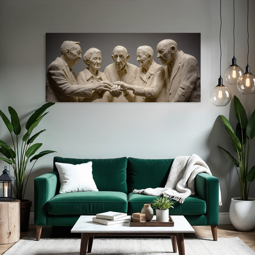 Porträts Gemeinschaft Und Erbaür Der Weisheit Ein Geschmackvolles Skulpturales Kunstwerk | Haende und Gestik | Menschen und Emotionen