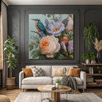 Lebendige Naturillustration Mit Eisvogel Und Pracht
