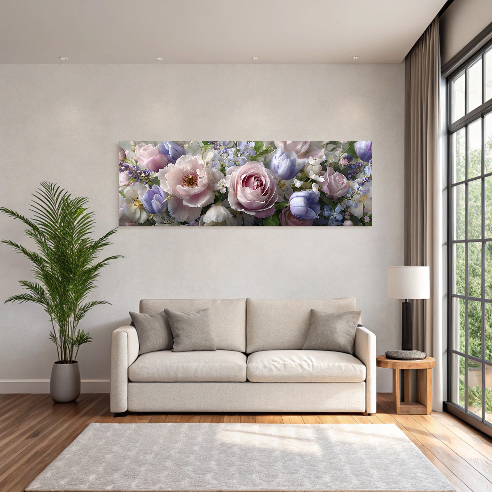 Nahaufnahme Von Strauss Mit Rosen Und Tulpen