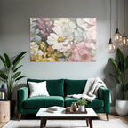 Trocken Retro Flowers Impressionen Naheaufnahme Von Farbevollen Blüten Mit Texturiertem Stil