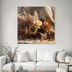 Trocken Retro Flowers Getrocknete Rosen Flower Arrangement Erdige Tonpalette Rustikaler Stil