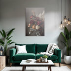 Trocken Retro Flowers Getrocknete Strauss Rot Gelb Eukalyptus Gras