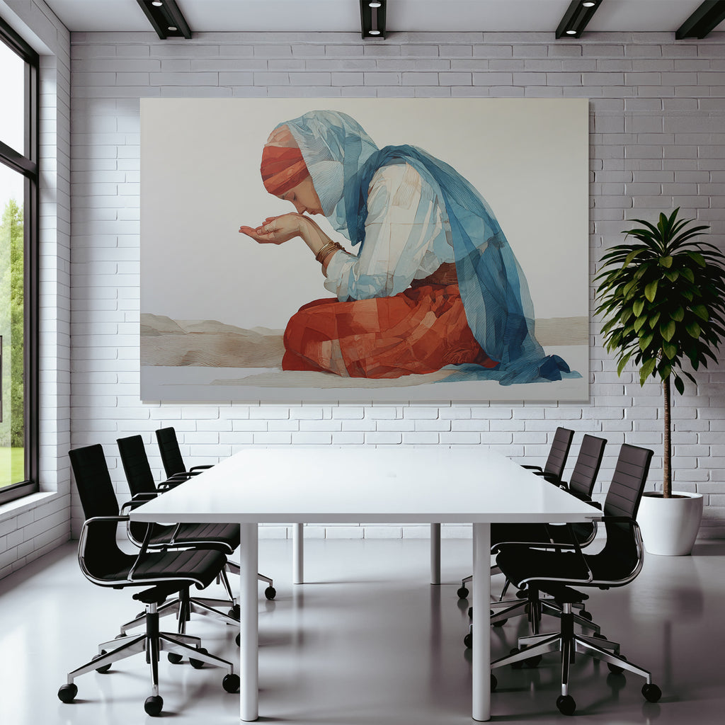 Yoga Meditation Kontemplative Frau In Reichen Farben | Yoga und Meditation | Themen und Hobbys