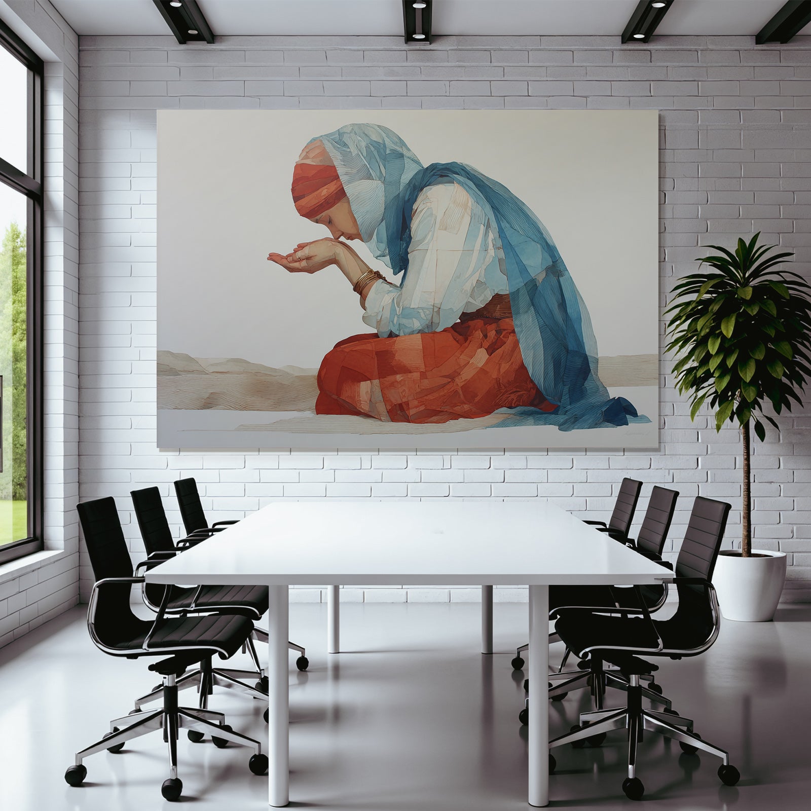 Yoga Meditation Kontemplative Frau In Reichen Farben | Yoga und Meditation | Themen und Hobbys